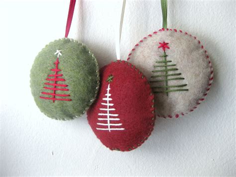 Christmas ornament set in felt handmade felt ornaments