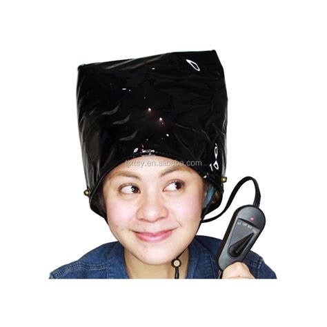 Good Quality Pvc Fast Heating Hair Steamer Cap For Home Use Black