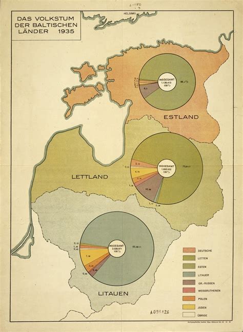 The Population Of The Baltic States 1935 A Pie Maps On The Web