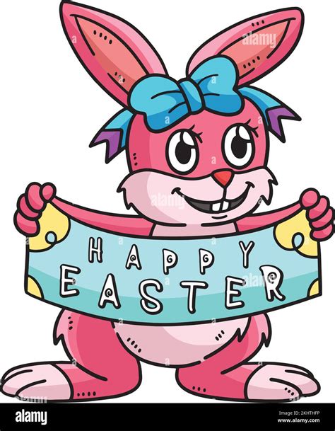 happy easter bunny cartoon colored clipart stock vector image and art alamy