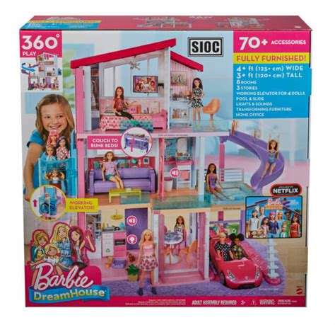 Barbie Dreamhouse Doll House Playset Barbie House With Accesssories Wheelchair Accessible
