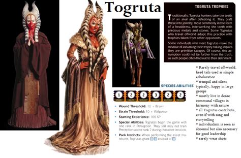 Togruta Star Wars Rpg Races Force And Destiny Fantasy Flight Games