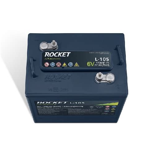Akumulator Rocket L 105 Deep Cycle Floodedwet Lead Acid Battery 6v C5