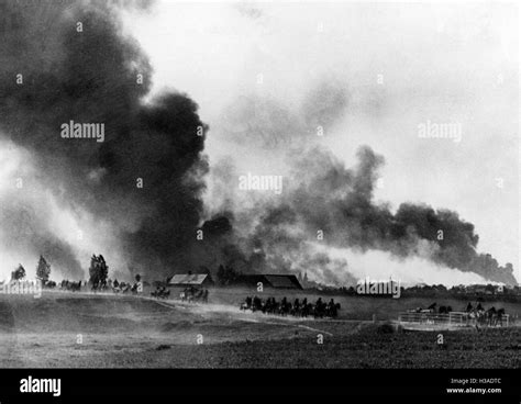 Burning Village Eastern Front Black And White Stock Photos And Images Alamy