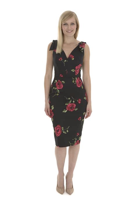 The Pretty Dress Company Ava Cadiz Rose Pencil Dress Sale From The