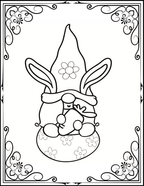 Printable Easter Gnome Coloring Pages Set Of 20 Etsy Australia