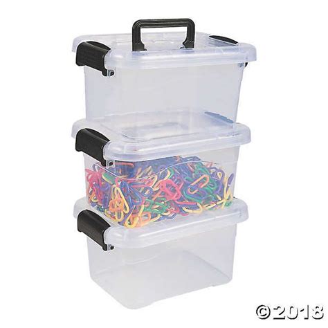 What are the shipping options for clear storage containers? Clear Medium Locking Storage Bins with Lids (With images ...