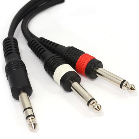 15m 635mm Stereo Jack To 2 X Mono Big Jacks Cable 5055383418503 Ebay