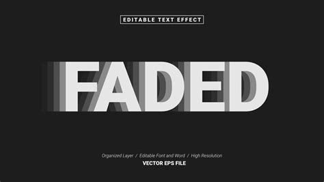 Premium Vector Faded Editable Font Typography Template Text Effect