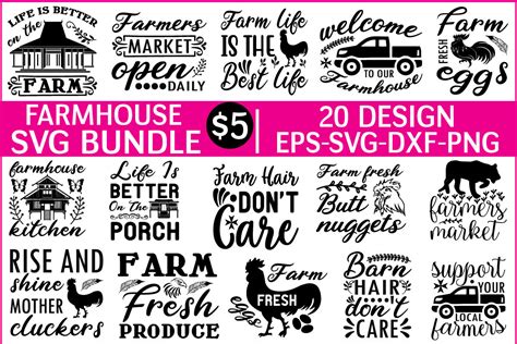 Farmhouse Svg Bundle Vol 1 By Bdb Graphics Thehungryjpeg