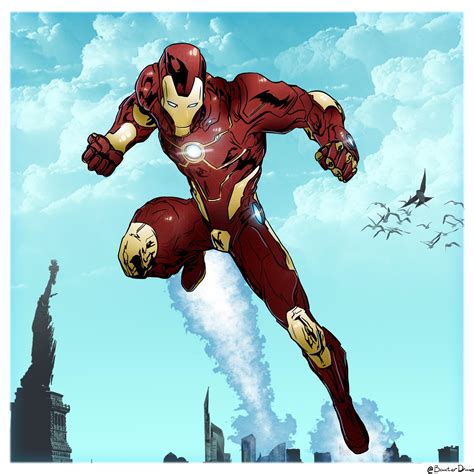 Oc Comic Style Iron Man Piece R Marvel