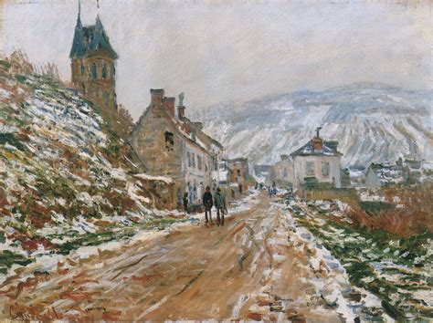 The Road In Vetheuil In Winter Claude Monet
