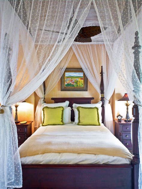 A bed canopy is a perfect way to add elegance to any bedroom. canopy bed drapes Bedroom Mediterranean with artwork ...