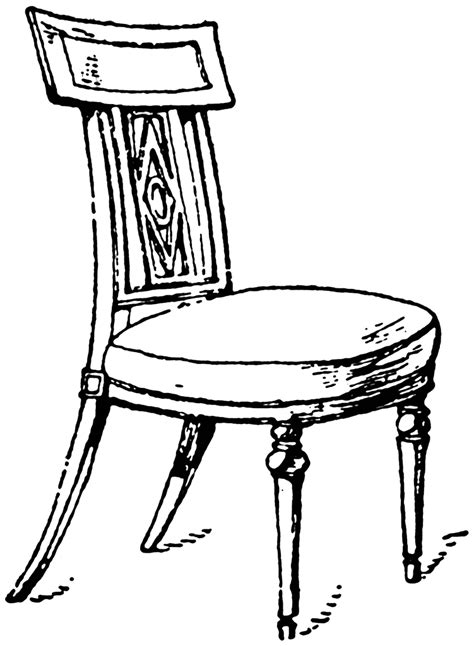 The advantage of transparent image is that it can be used efficiently. French Empire Period Chair | ClipArt ETC