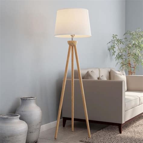 Hastings Home Lamps 58 In Natural Oak Tripod Floor Lamp In The Floor