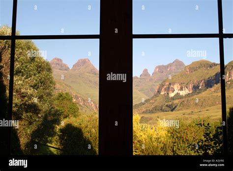 The View From The Chapel Through The Altar Window Cathedral Peak Hotel