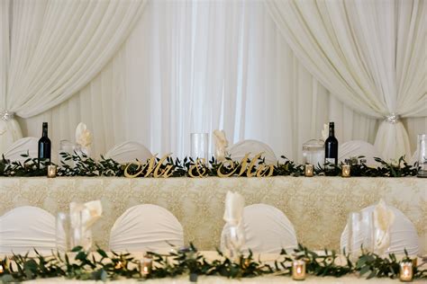 Wedding Decor Ceremony And Reception Decor Head Table Backdrop At La