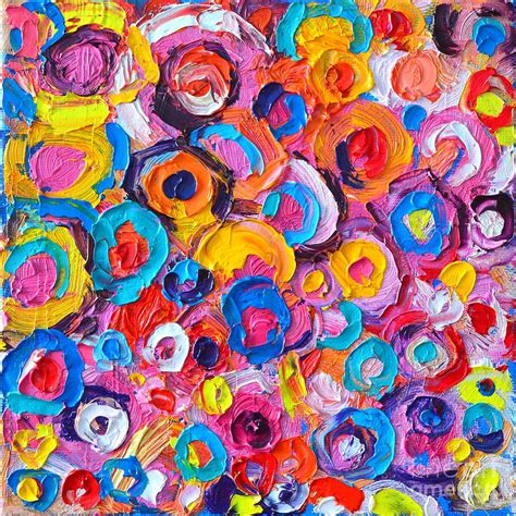 Abstract Colorful Flowers 2 Paint Joy Series Painting By Ana Maria Edulescu Fine Art America