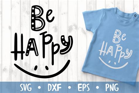 Be Happy Svg Cut File By Milkimil Thehungryjpeg