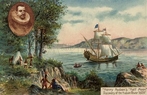 Henry Hudsons Ship Half Moon Discovering The Hudson Stock Image