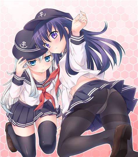 Hibiki And Akatsuki Kantai Collection Drawn By Sasachin K W Danbooru