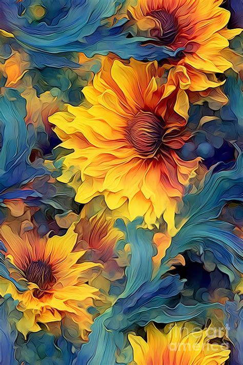 Sunira Wild Sunflowers Digital Art By Sabantha Fine Art America