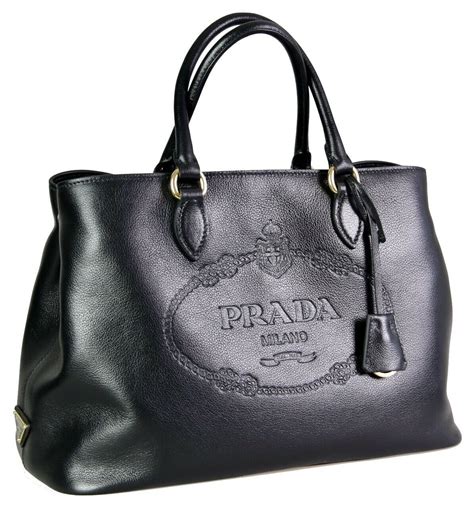 Auth Luxury Prada Logo Shoulder Bag Handbag 1ba579 Black New Leather