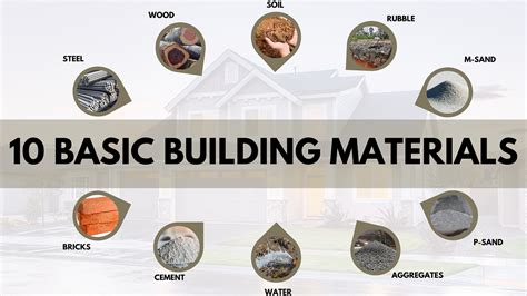 10 Basic Civil Construction Materials Viya Constructions