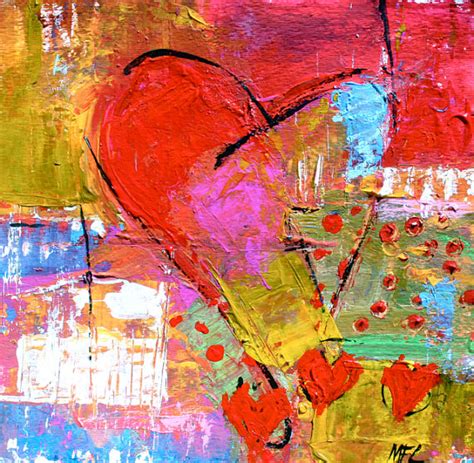 Abstract Heart Painting Original Art By Colorsplashes On