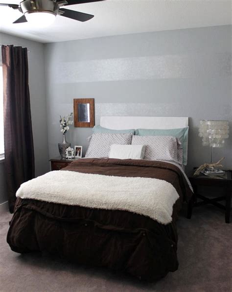 Bedrooms With Accent Walls Grey Bedroom Minimalist Gray Strip Accent