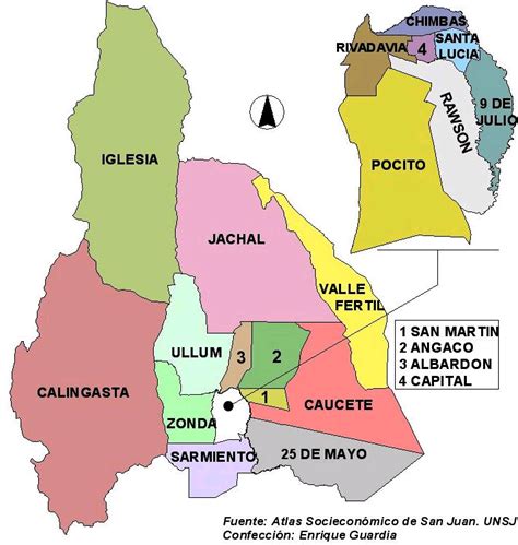 San Juan Argentina Sus Departamentos Los 19