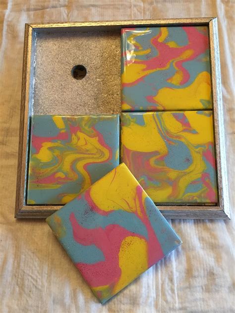 Coasters Ceramic Tile Coasters And Serving Hot Plate Etsy