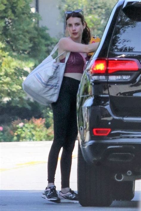 Emma Roberts In Tight Leggings In La Outside A Gym The Fappening