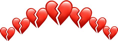Download Broken Brokenheart Heart Hearts Crown Tumblr Red Heartr Heart Png Image With No