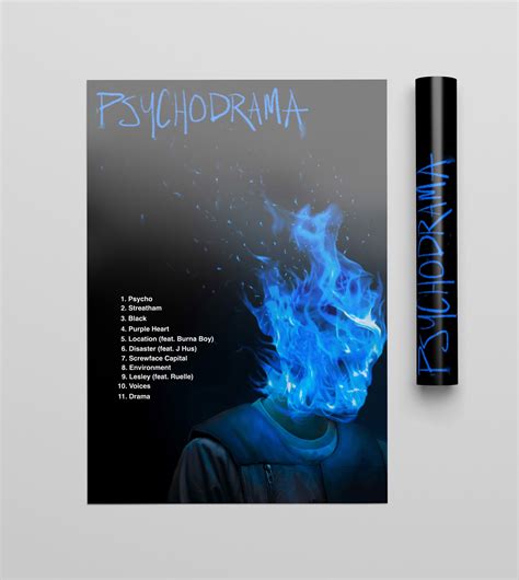 Dave Poster Psychodrama Poster Dave Tracklist Album Etsy Uk