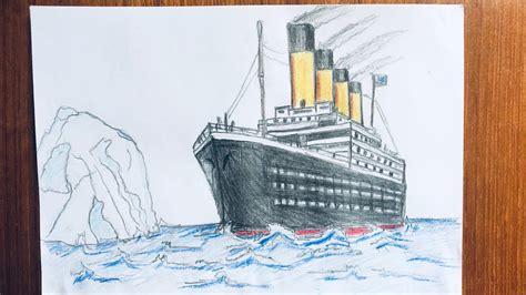 How To Draw The Titanic Underwater She Hit The Iceberg On The Th At Pm Sank