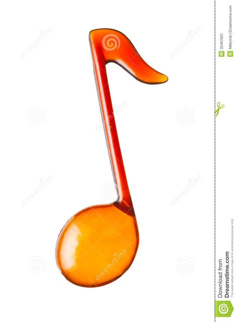 Orange Music Note Shape Stock Image Image 35467601