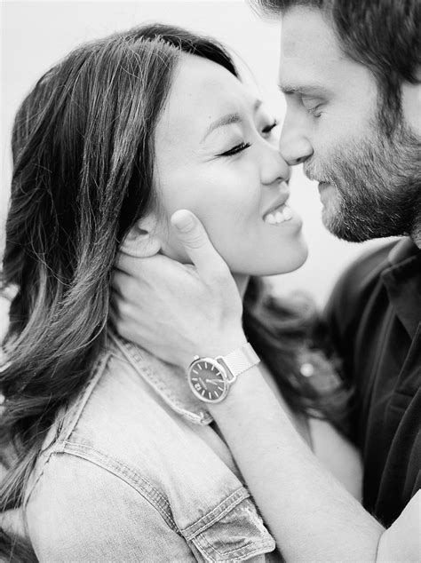 Romantic Engagement Engaged Couples Poses Black And White Film