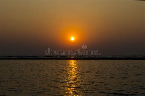 Sunset On The Indian Ocean Goa Stock Image Image Of Ocean Wildlife