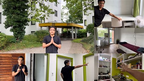 My 255 € Student Dorm In Germany Student Hostel Tour Germany🇩🇪
