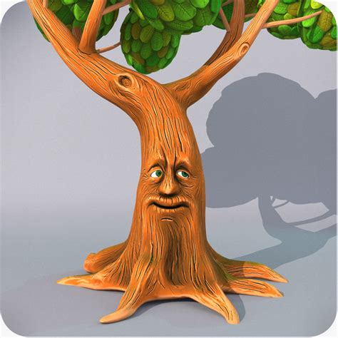 Cartoon talking tree rigged model - TurboSquid 1426007