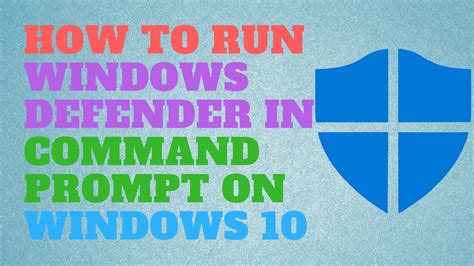 How To Run Windows Defender In Command Prompt On Windows 10 Youtube