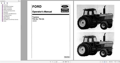 New Holland Ford Tw 25 Tw 35 Tractor Operators Manual42002520 Auto