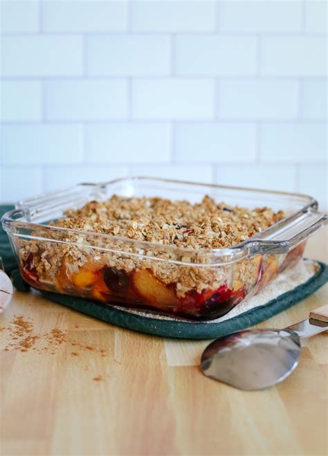 Healthy Stone Fruit Crumble