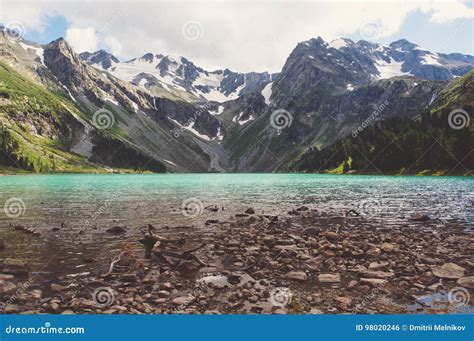 Rocks Near Multinskoe Lake Altai Mountains Russia Stock Photo Image