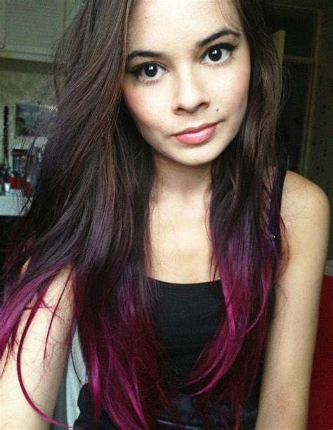 Best purple hair dye for dark hair without bleach 1. dyed tips dark brown hair - Google Search | Dyed hair ...
