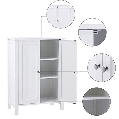 Contenitore/coperchio a specchio 24x17 cm € 15 SONGMICS Armadietto in Legno Mobile per Il Bagno con 2 ...
