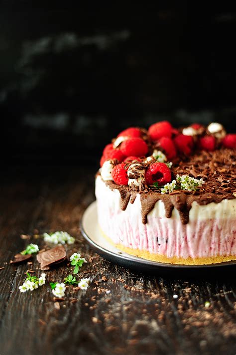 Ice cream is most people's frozen dessert of choice, but the quest for variety and healthy alternatives has given prominence to alternatives such as sorbets and frozen yogurt. Raspberry chocolate ice cream cake | Recipes: Desserts ...