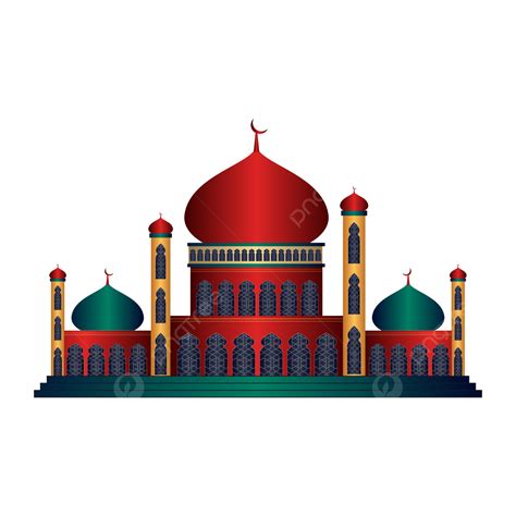 Gambar Desain Vektor Masjid Islamic Dengan Png Vektor Masjid Idul