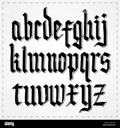 Gothic Alphabet Font Vector Stock Photo Alamy